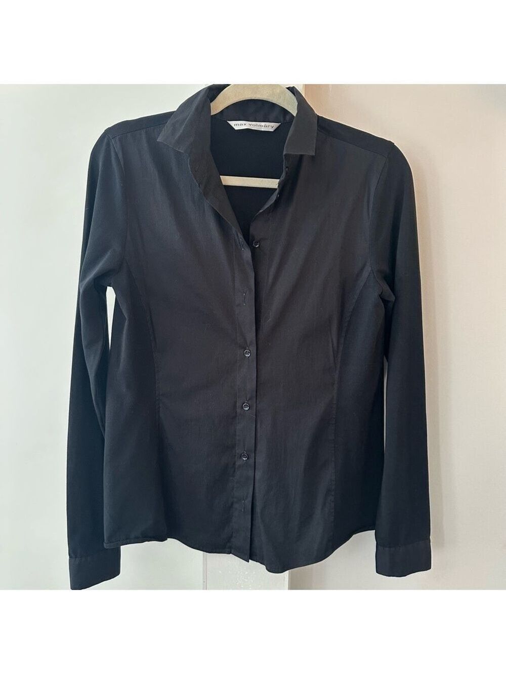 VINTAGE DESIGNER  MAX VOLMARY BLACK BUTTON DOWN SHIRT